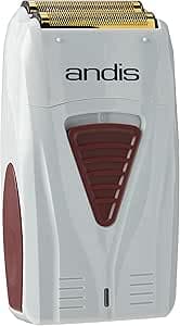 Andis - TS-1 Pro-Foil Lithium-ion Wired/Cordless Razor with Ultra Soft Titanium Blades - For a close and smooth shave - Dual Voltage Waterproof Shaver with Charger, Grey (Pack of 1)