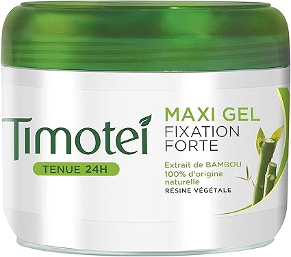 Timotei Maxi Hair Gel, 100% Plant Based Bamboo Extract, Plant Resin, Strong Hold 24h - 300ml - Image 1