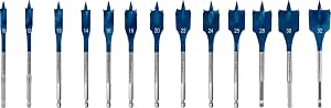 Bosch Accessories Professional 13 x Expert SelfCut Speed Flat Drill Bits (for Softwood, Chipboard, Diameter 10-32 mm, Accessories Impact Drill) - Image 1