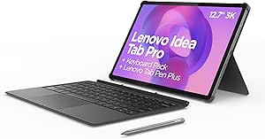 Lenovo Idea Tab Pro – Touch Tablet Integrated AI 12.7 Inch 3K, 144Hz (MediaTek Dimensity 8300, 8 Cores, 8 GB RAM, UFS 4.0 256GB, Android 14, Wifi6E + Bluetooth) Lenovo Tab Pen Plus + Keyboard – Grey - Image 1