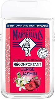 Cherry & Jasmine Extra Mild Comfort Shower Gel (250ml bottle) – 92% ingredients of natural origin – pH neutral for the skin and without dyes - Image 1