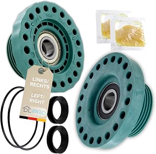DL-pro Kit de roulement pour tambour gauche et droit pour lave-linge à chargement frontal, compatible avec AEG Electrolux Zanker Zanussi 4055070744 et 4071430963, incl. roulement à billes 6203, joints - Image 1