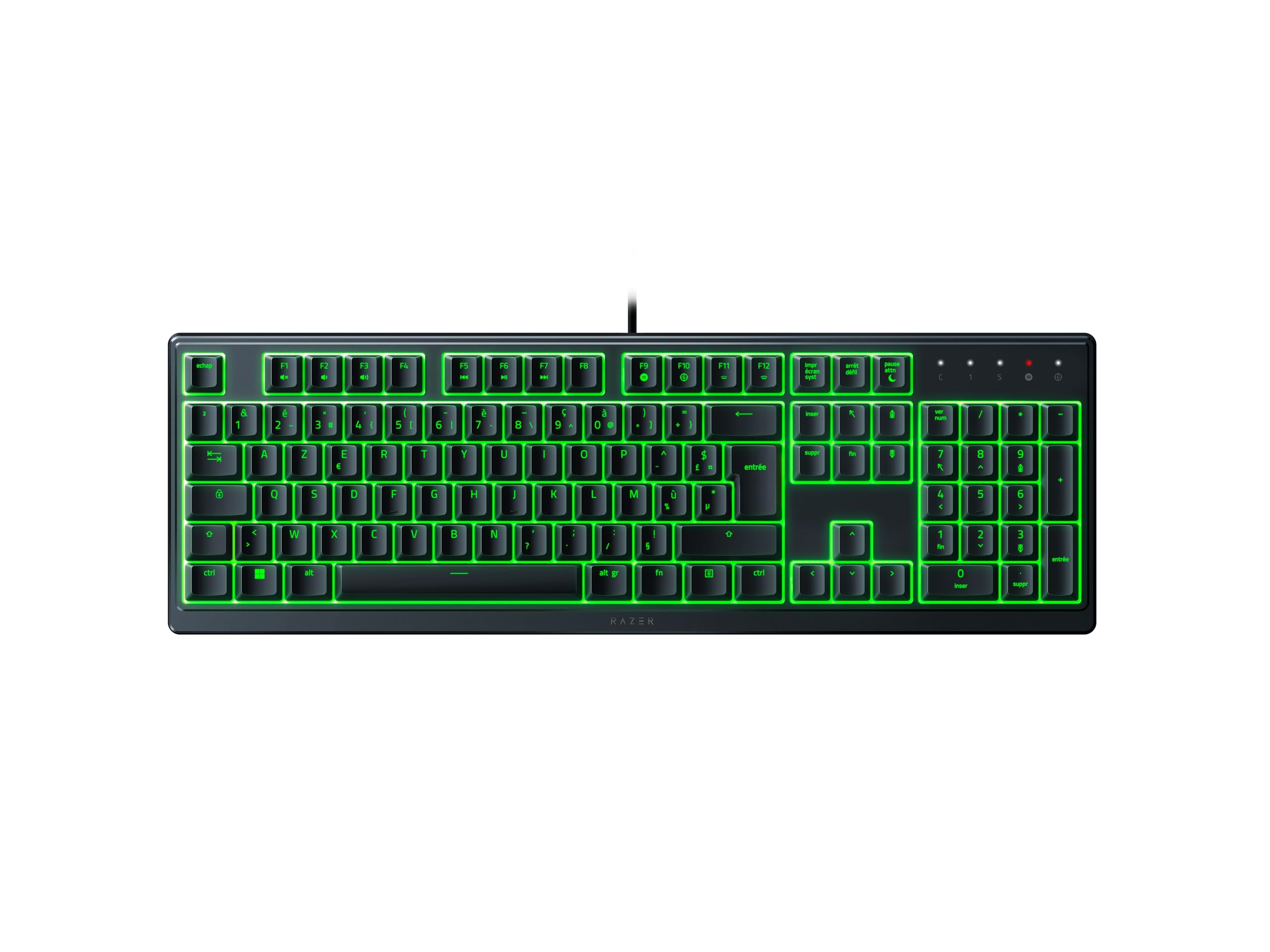 Razer Ornata V3 X - Low Profile Gamer Keyboard (Switches with Silent Membrane Switches, Ergonomic Wrist Rest, RGB Chroma, UV Varnished ABS Keys) AZERTY Keyboard | Black - Image 1