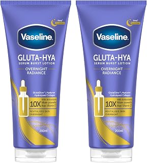 Gluta-Hya Overnight Radiance Serum Burst Lotion - Hydrating Body Lotion with Hyaluronic Acid and Glutathione - Antioxidant Care for Smooth and Supple Skin - 2×200ml - Image 1