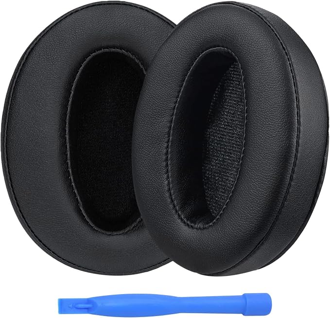 MMOBIEL Ear Pads Replacement for Sennheiser HD4.50BT, HD4.50, HD4.50BTNC, HD4.50SE, HD4.40BT, HD4.30G, HD4.20S, HD458BT, HD450, HD450BT, HD400S, HD350BT Headphone - Protein PU Ear Pad Cushions – Black - Image 1