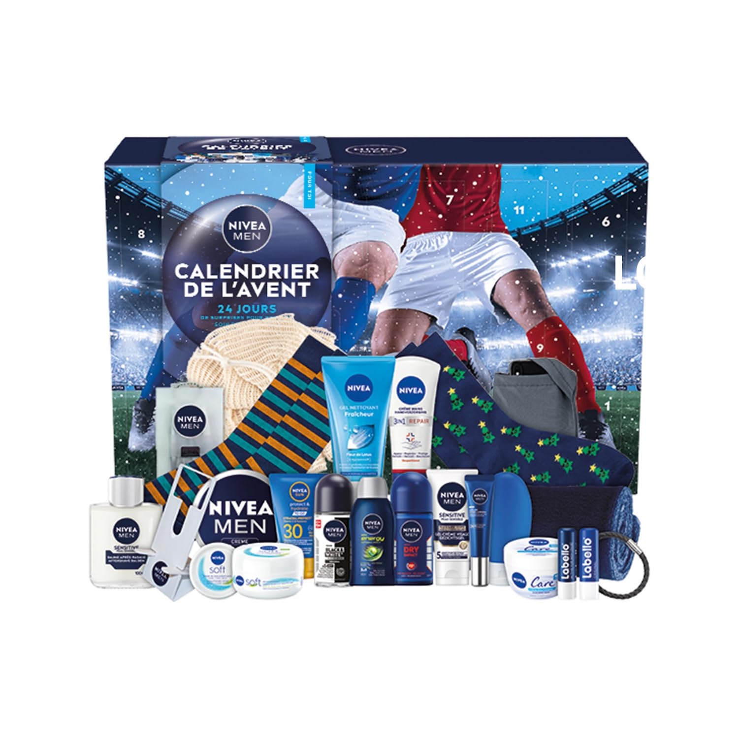 NIVEA MEN - Men's Advent Calendar 2025 Edition - Beauty Gift Set - Face, Body & Lip Care + Accessories - 24 Surprise Windows - 1pc - Image 1