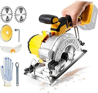 Scie circulaire portative sans fil Dewalt 18 V, mini scie circulaire 6200 tr/min, profondeur de coupe millimètre 40 (90º), 25 (45º), 3 lames (125 mm) - Image 1