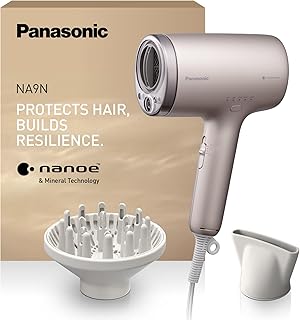 EH-NA9N-E825 Nano & Mineral Ion Hair Dryer, Fast Drying Without Damage, Intelligent Detection, Scalp & Skin Modes, Diffuser Accessory, 1600W, Greige - Image 1