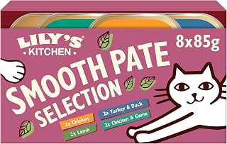 Lily's Kitchen Natural fluffy food in tray for adult cats, grain-free recipes, multipack (32 x 85 g trays) - Image 1