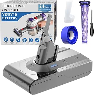 Battery for Dyson V8 Battery SV10 SV25 Compatible with V8 Animal Absolute Fluffy Motorhead Trigger Car+Boat HEPA Slim with 2 Filters - Image 1