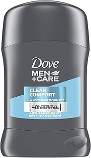 Dove for Men + Care Clean Comfort - Stick déodorant anti-transpirant, 50 ml, Pack of 6 - Image 1