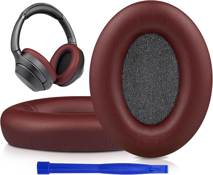 SOULWIT Soft Leather Protein Foam Cushion Pads for Sony WH-1000XM3 (WH1000XM3) Over-Ear Headphones, with Noise Insulation Memory Foam, Extra Thickness - Image 1