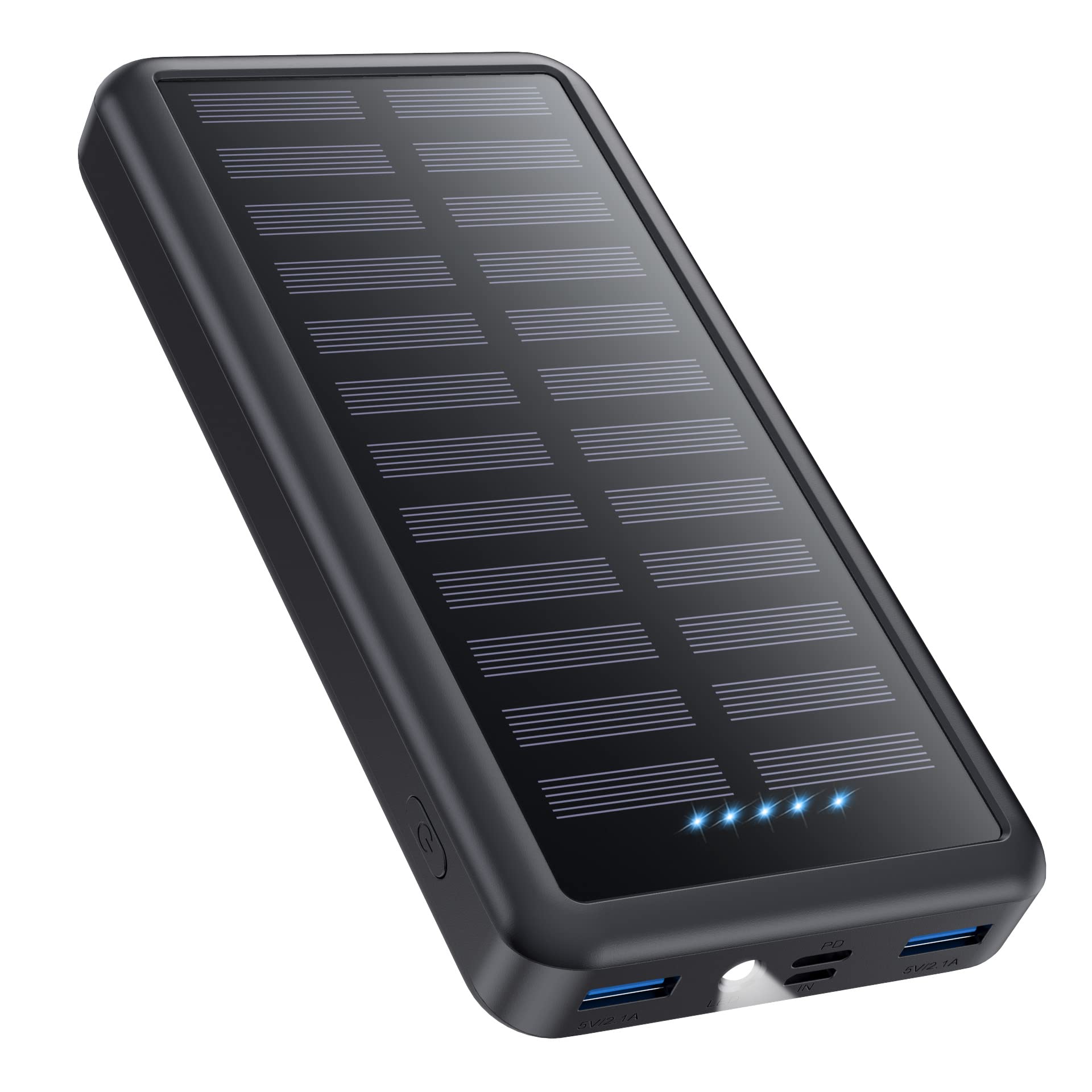 External Battery USB C 26800mAh, Solar Power Bank 15W PD 3.0A Fast Charging, Portable Solar Charger with LED Flashlight Battery Compatible with iPhone/Samsung, Tablet and Camping - Image 1