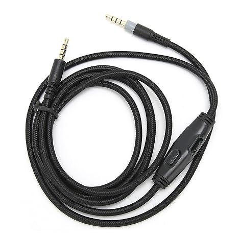 Portable Headphone Cable Plug and Play 3.5mm Male to Male Audio Cable with Volume Control for HyperX Cloud for HyperX Cloud Alpha Headphones - Image 1