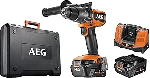 AEG - 18 V PRO18V 110 Nm 2-speed cordless impact drill, LED, Comes in box with 2 x Pro High Demand 4.0 Ah batteries - BSB18C3BL- 402C - Image 1