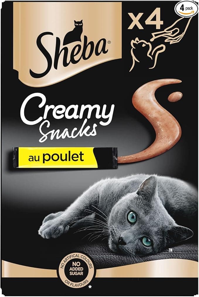 Sheba Creamy Snacks Cat Treats – Chicken Snacks – Fresh Sachets 4 x 12g