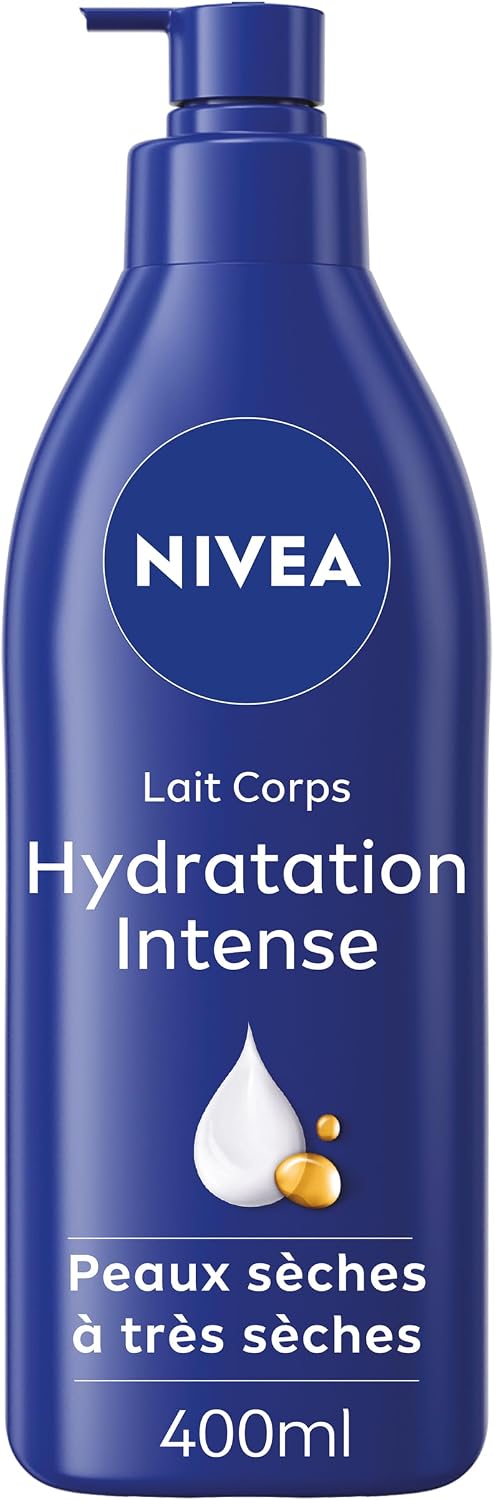 NIVEA Lait corps Hydratation Intense 72H (1 x 400 ml) — Lait Nourrissant à l'Acide Hyaluronique pur & Huile d'Amande Douce — Crème hydratante corps pour peaux sèches à très sèches - Image 1