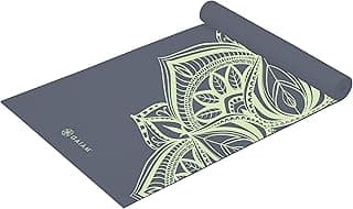 Gaiam - Tapis de yoga, d'exercice et de fitness antidérapant de qualité supérieure à imprimé, 5 mm d'épaisseur, pour tous les types de yoga, pilates et entraînements au sol (172,7 x 61 x 5 mm)