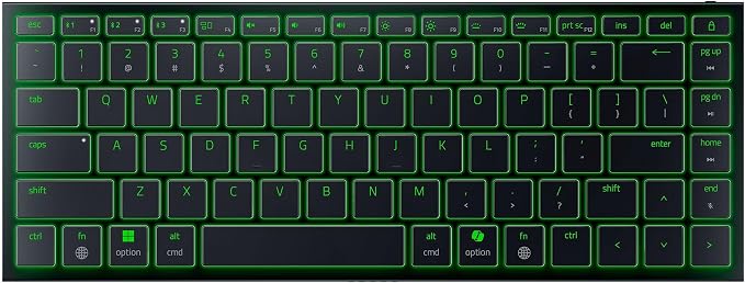Razer Joro Portable Keyboard - Portable Wireless Compact Backlit Keyboard - Bluetooth - WiFi - Low Profile - USB-C - Compatible with Apple MacOS & iOS - Windows PC - US QWERTY Keyboard | Black - Image 1