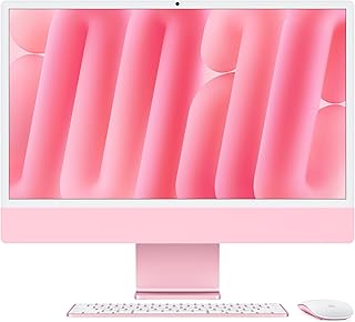 Apple iMac Ordinateur de Bureau Tout-en-Un avec Puce M4, CPU 10 cœurs et GPU 10 cœurs : Conçu pour Apple Intelligence, écran Retina 24'', 16 Go de mémoire unifiée, 512 Go de Stockage SSD ; Rose - Image 1