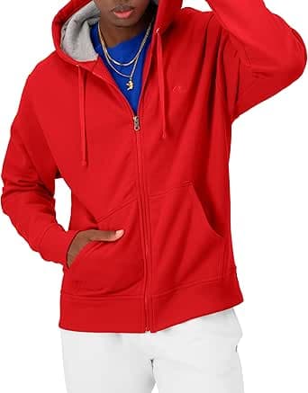Champion Powerblend Full-Zip Hoodie Jacket for Warming or Running Men (Pack of 1)