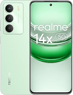 realme 14x Smartphone 5G 6+128Go, Peridot Green, 6,67 Pouces d'écran, 120Hz d'affichage, 5000 mAh de Batterie, 50 MP de caméra AI, MediaTek Dimensity 6300, Protection ArmorShell, IP64 - Image 1
