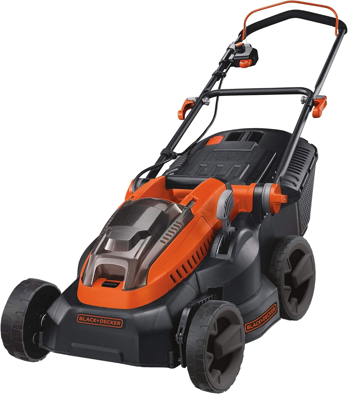 BLACK+DECKER Tondeuse 38 cm sans Fil, Tondeuse à Gazon Electrique 36V avec 1 Batterie 36V 2 Ah, 6 hauteurs réglables 20, 30, 40, 50, 60 et 70 mm, Chargeur 1h30, Légère, CLM3820L1-QW Noir