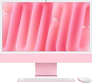 Apple iMac Ordinateur de Bureau Tout-en-Un avec Puce M4, CPU 8 cœurs et GPU 8 cœurs : Conçu pour Apple Intelligence, écran Retina 24'', 16 Go de mémoire unifiée, 256 Go de Stockage SSD ; Rose - Image 1