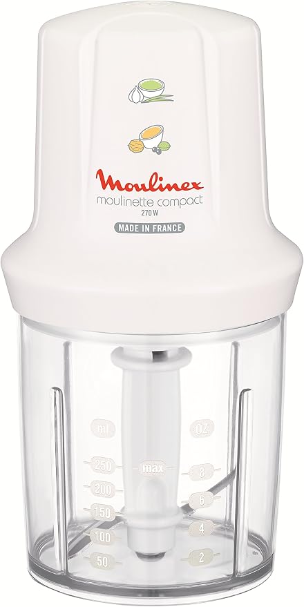 Moulinex DJ300110 Mini Electric Mincer Compact Reel with Shaker Lid White 270 W - Image 1