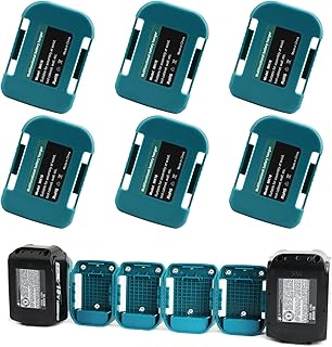 6 Packs de Supports de Porte-Batterie QUPERR, Support de Porte-Batterie Compatible avec la Batterie de l'outil au Lithium-ION Makita 18v BL1860 BL1850 BL1840 BL1830 BL1820 BL1815N - Image 1