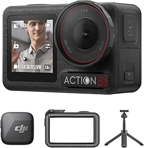 DJI Osmo Action 5 Pro Standard Bundle + Mic Mini Transmitter (Absolute Black) + Extension Bar for Osmo Action Mini, Waterproof Camera with 1/1.3" Sensor, 4K/120 IPS Video, Subject Tracking - Image 1