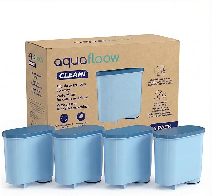 AquaFloow Water Filter for Automatic Coffee Machines, Cartridge Compatible with Philips, Saeco AquaClean CA6903/10 CA6903/22 CA6903, Coffee Machine Filter, Reduces Limescale Content - 4 Pieces - Image 1