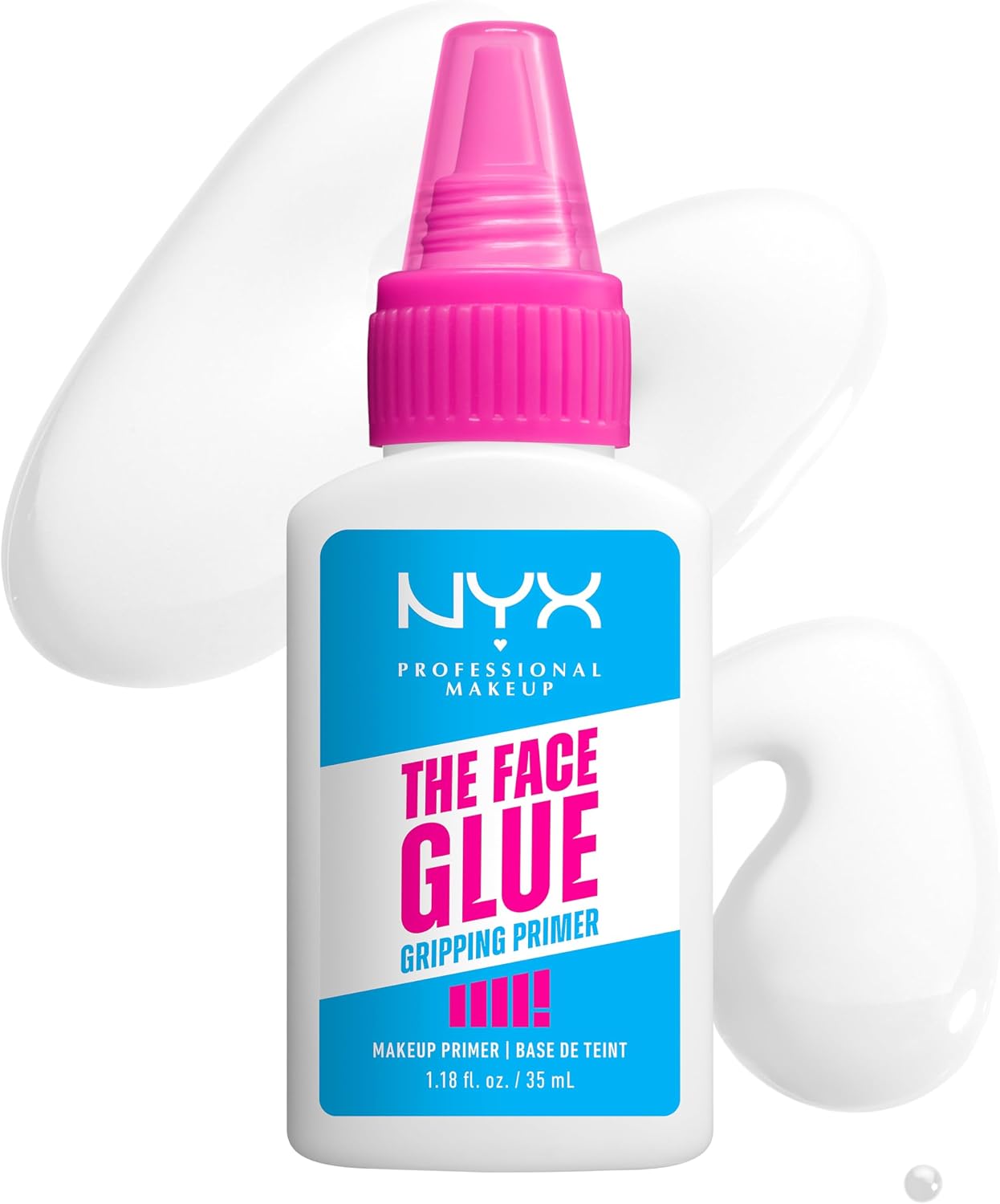 NYX Professional Makeup - Primer Fixant - Fixe le Maquillage et Hydrate la Peau - Tenue Longue Durée 24H - Formule Vegan - The Face Glue Primer - 35ml - Image 1