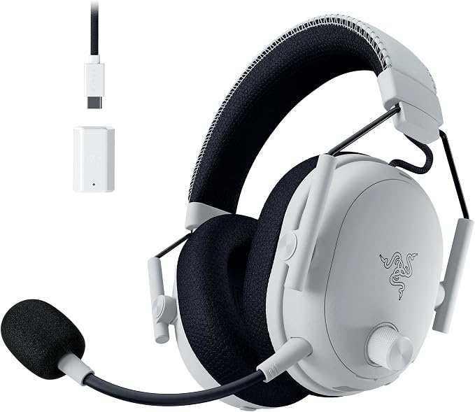 Razer BlackShark V3 Pro - Wireless ANC Headset for Esports - Active Cancellation - 50mm Speakers - Removable HyperClear Mic - Wireless 2.4GHz & Bluetooth - FPS - PC/Mac | White - Image 1