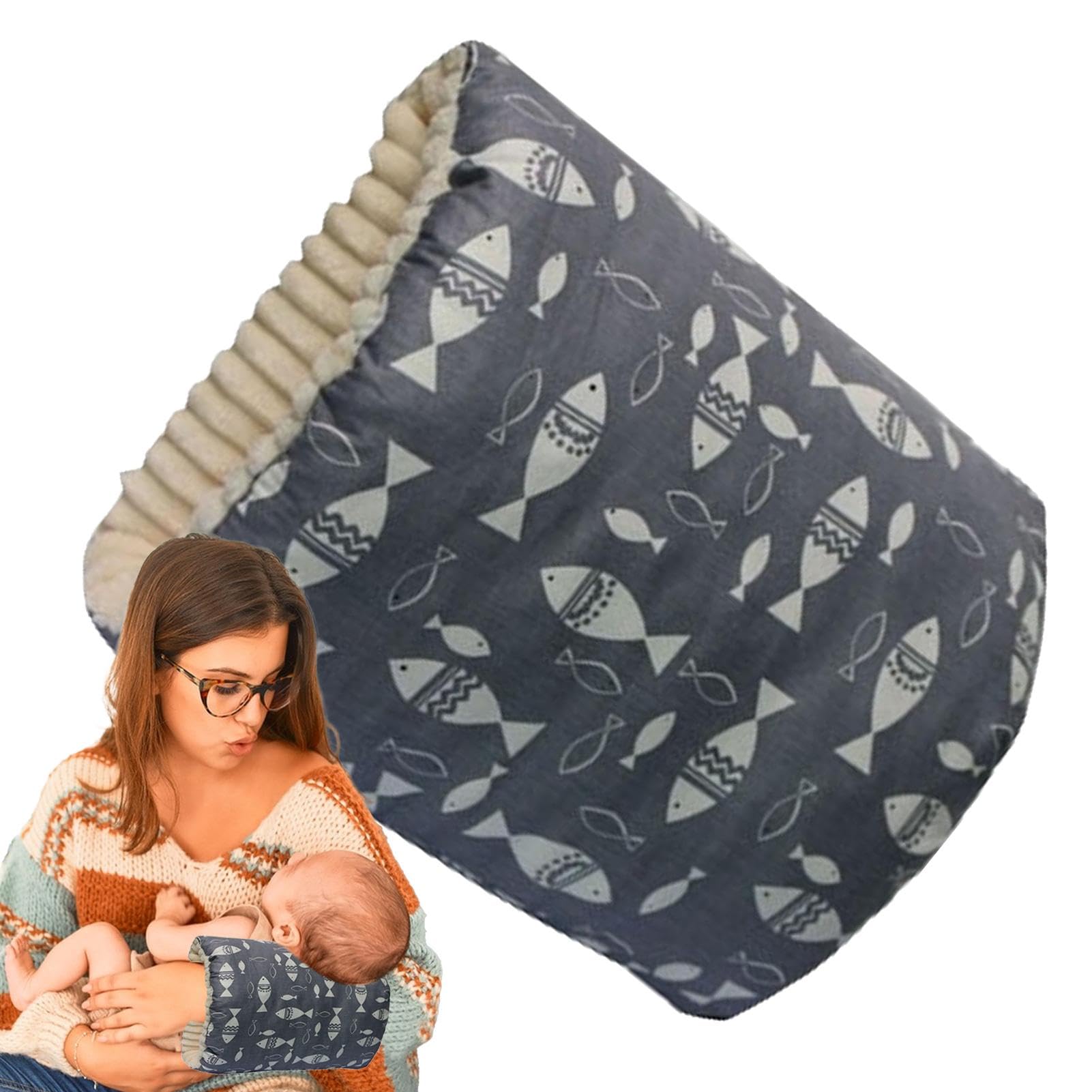 Coussin de berceau confortable – Coussin d'allaitement doux, confortable et lavable avec trou pour les bras pour allaitement, voyage, maman, - Image 1
