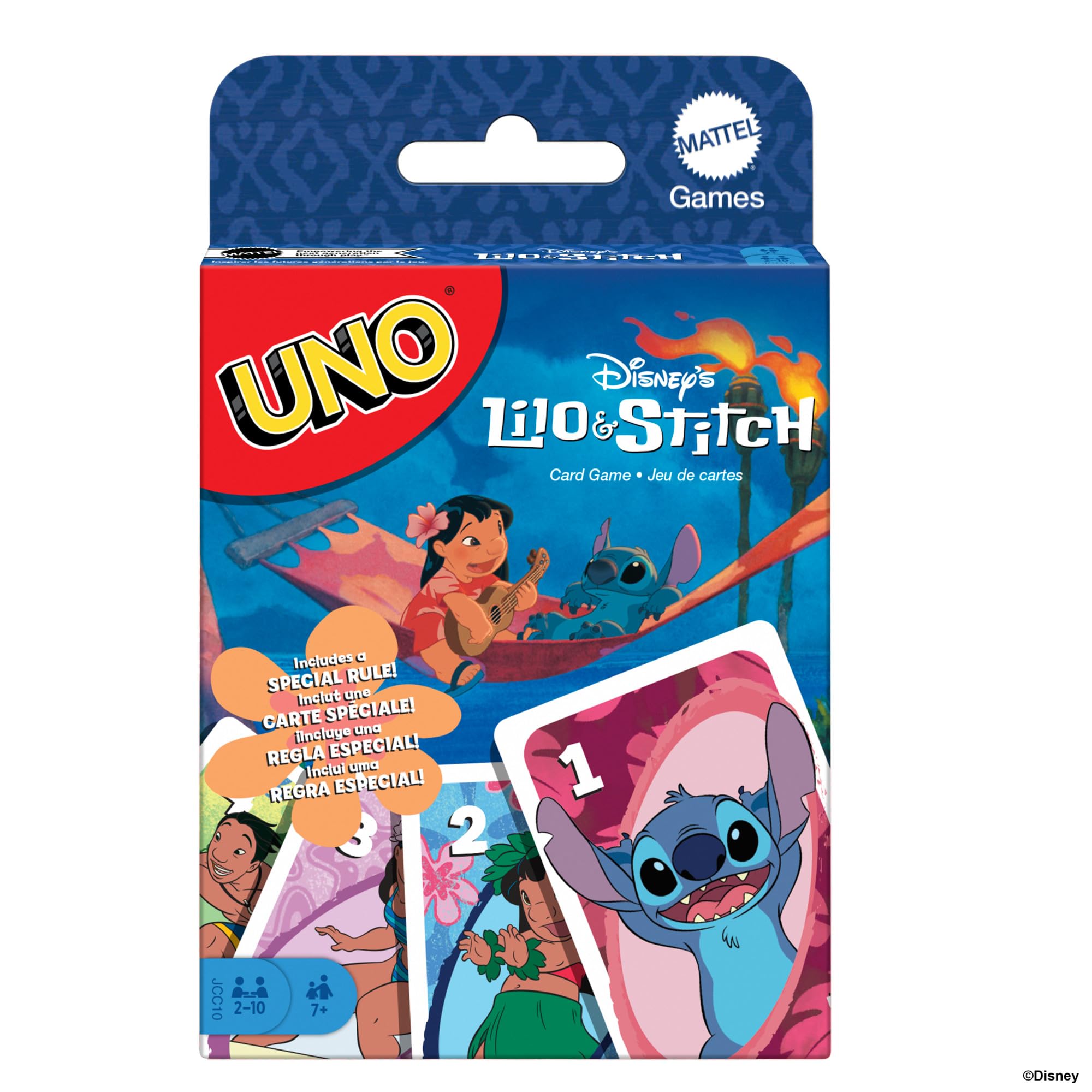 Mattel Games Disney Uno Lilo and Stitch Card Game for the Whole Family, Kids and Adults, with a Special Movie Inspired Card, JCC10 - Image 1