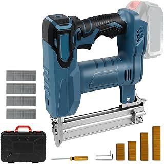 Cloueuse sans fil 18 GA pour batterie Makita 18 V, 2 en 1 pistolet à clouer/agrafeuse sans balais avec 500 clous et 500 agrafes, double protection, pour le travail du bois (sans batterie) - Image 1
