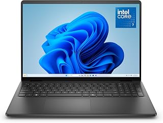 Dell 16 Ordinateur Portable DC16250 – 16" FHD+ (1920x1200), Intel Core 7 Series 1, Graphiques Intel UHD, 16Go RAM DDR5, SSD 1To, Windows 11 Home, Lecteur d’Empreintes, Clavier AZERTY – Noir Carbone - Image 1