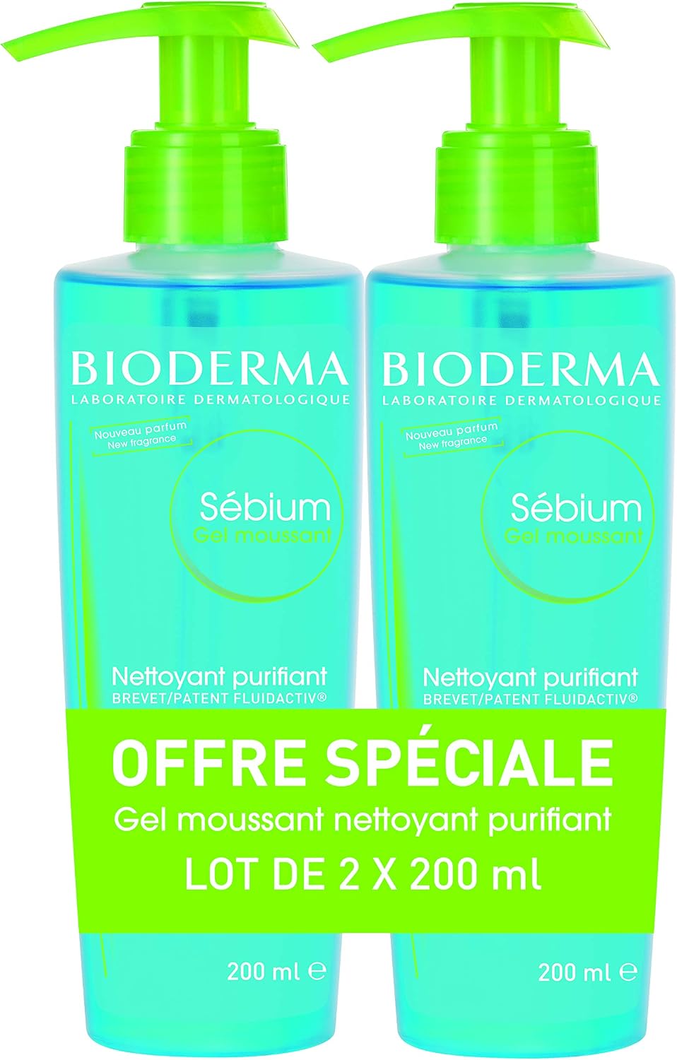 SÉBIUM Gel moussant – Lot de 2 x 200ml | Nettoie et purifie en douceur – Limite la sécrétion du sébum | Peaux sensibles mixtes à grasses - Image 1