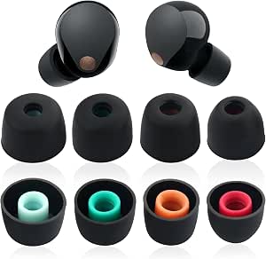 4 Pairs Replacement Silicone Earbuds Tips for Sony WF-1000XM5, WF-1000XM4, WF-1000XM3, WF-C700N - Image 1