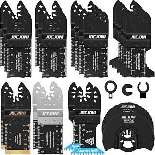 27 Pcs Lame Scie Oscillante, Universelle Outil Multifonction Saw Blades Accessoires Kit, Lame Outil Multifonction, pour Fein Multimaster, Ryobi, Milwaukee, Bosch, Dremel, Dewalt, Rockwell, Makita - Image 1