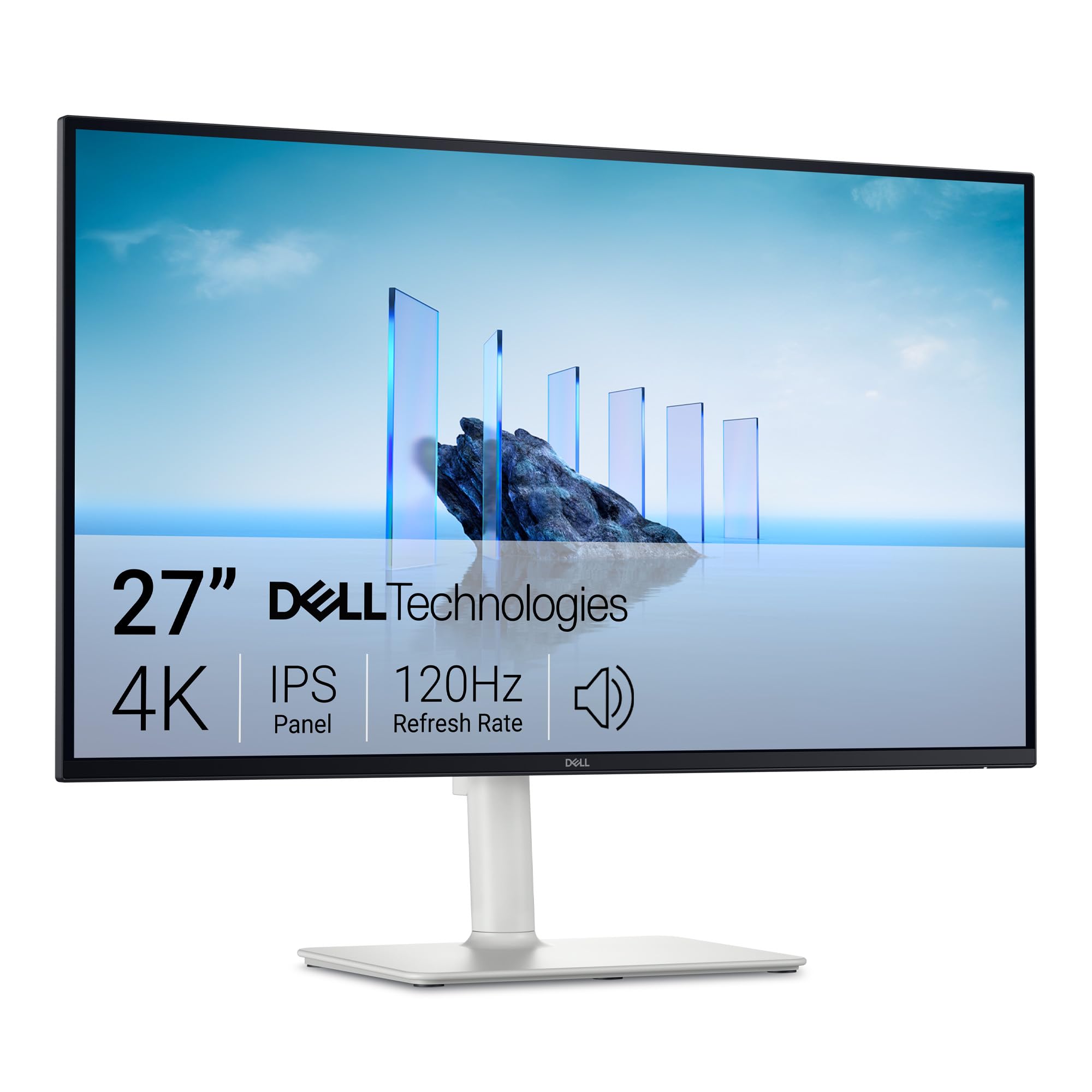 Dell 27 Plus PC Monitor - S2725QS, 4K UHD (3840x2160), 120Hz, IPS, 4ms, AMD FreeSync Premium, 99% sRGB, Height Adjustment, Built-in Speakers, DisplayPort, 2 HDMI, 3 Year Warranty - Image 1