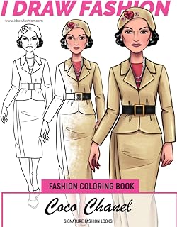 Coco Chanel - Signature Fashion Looks: I DRAW FASHION: Fashion Coloring Book - Image 1
