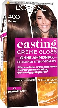L'Oréal Paris No ammonia and silicone-free, intense nourishing hair colour with shiny balm and reflex, hair colour, no.400 brown - Image 1
