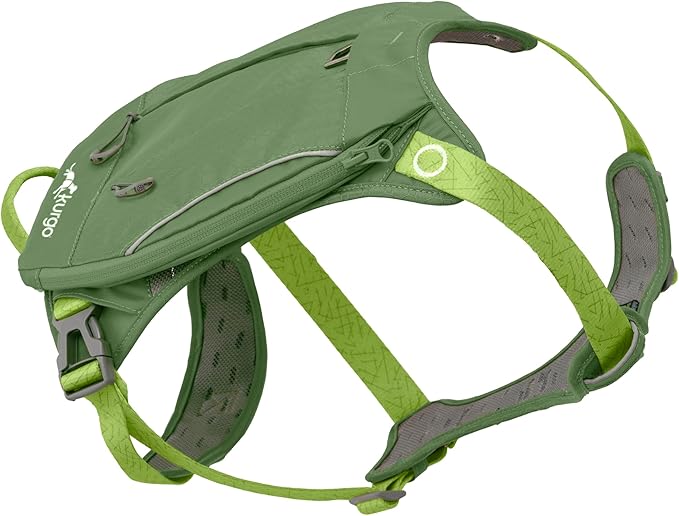Kurgo Waterfall Dog Harness - Hiking Camping Pet Backpack Small Green - Image 1