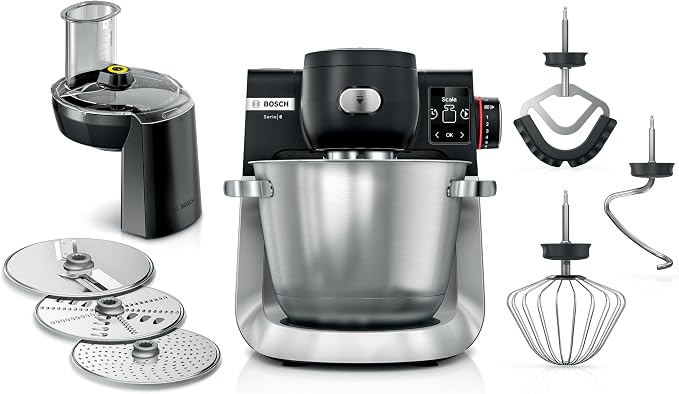 Bosch Hausgeräte-Store MUMS6ZS13D 6 Series Food Processor, Sensor Technology with Precision Scale 1g, 1600W, 5.5L Stainless Steel Bowl, Built-in Timer, Continuous Chopper, Black - Image 1