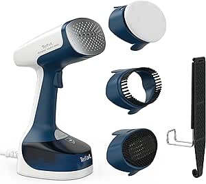 Tefal DT7170 Access Steam Easy Steam Brush, Heat Up Time 15 Seconds, 1400W, Up to 25g/min, Water Tank 150ml, Steamen 8min, 2.6m Power Cable, Various Accessories - Image 1