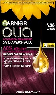 Garnier Coloration Permanente - Sans Ammoniaque - Aux Huiles Naturelles de Fleurs - Violine Profond (4.26) - Olia Vivids - Image 1