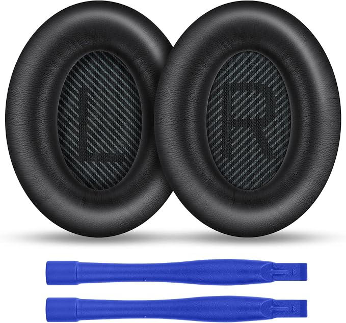 Ainiv Replacement Ear Pads for Bose QuietComfort 15 QC15 QC2 QC25 QC35 QC35II AE2 AE2i AE2w SoundTrure SoundLink Over-Ear Headphones (Black) - Image 1