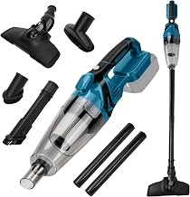 Aspirateur à Main Sans Fil Makita 18 V, 10 kPa avec Batterie Compatible, Suceur Plat, Brosse à Coussins et de Sol pour Maison et Voiture (Batterie Non Incluse) - Image 1